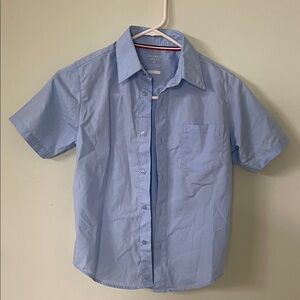 Boys French Toast Light Blue Short Sleeve Button-Down Shirt